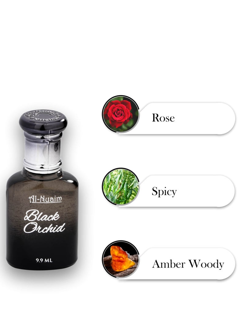 Al Nuaim Al-Nuaim Black Orchid Alcohol Free Attar Roll On - Pack of 2 (9.9ml Eah) | Exquisite & Long Lasting Fragrance - Image 4