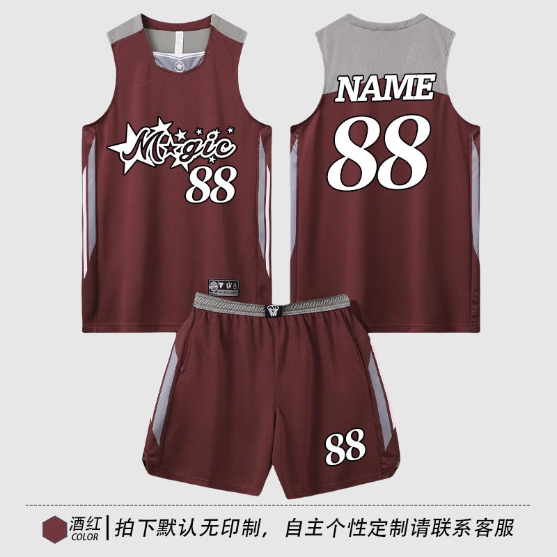 New Summer Vest Basketball Uniform Suit Men'S High-End Jersey Quick-Drying Fabric Breathable Student Competition Training Team Uniform - Image 1