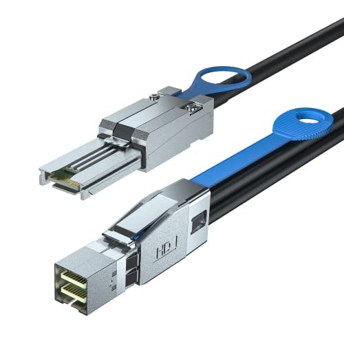 ipolex SFF-8644 to SFF-8088 External Mini SAS HD Hybrid Cable for HBA, RAID Controllers, JBOD, Storage Enclosures - Backward/Forward Compatible, 2-m(6.56ft) - Image 2