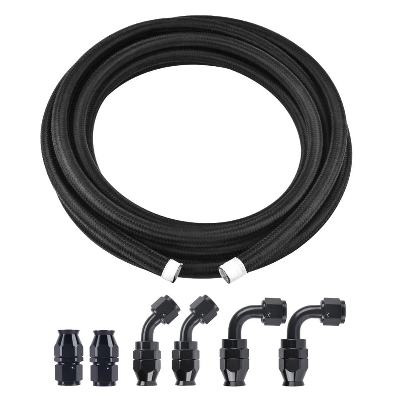 EVIL ENERGY 8AN PTFE Fuel Line Kit E85 Fuel Hose kit 16FT Black - Image 2