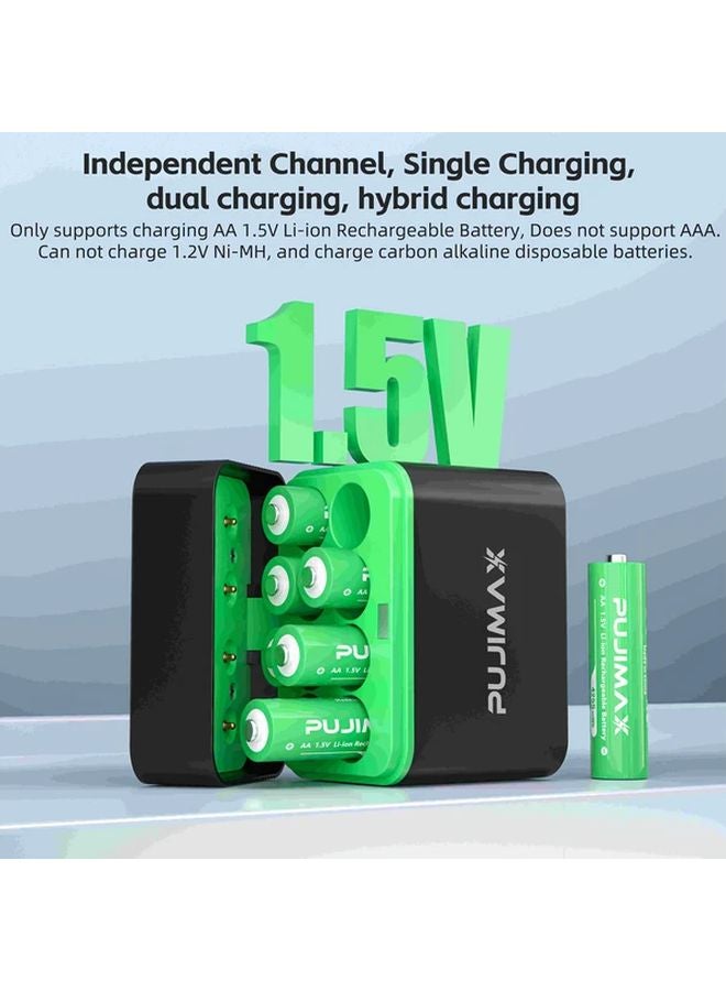 Pujimax 8 AA 1 5V 4255mWh Lithium Batteries With Eight Slot Charging Case - Image 4