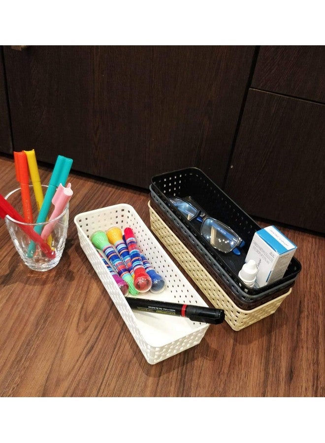 CSM® Plastic Multipurpose Desk Organizer Tray Office Drawer Dividers Storage Bins for Kitchen, Bathroom, Office, Makeup, Bedroom Dresser, Multicolor (Dimensions : 25.5 cm*10.5 cm*5 cm) Pack of 12 - Image 4