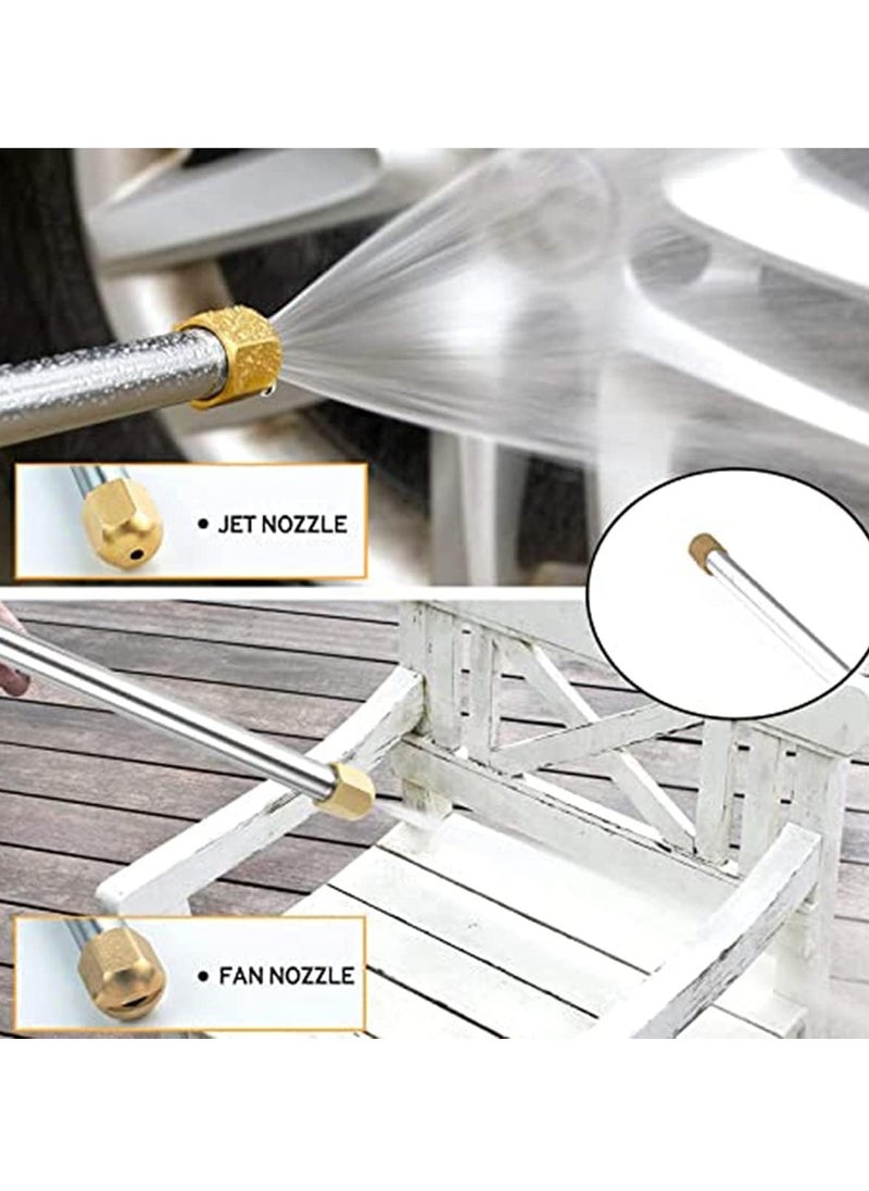 KASTWAVE - High Pressure Washer Wand Power Washer Portable Wand Power Water Spray Tool Heavy Duty Metal Sprayer Universal 2 Hose Nozzle Foam Tube Car Washing for Garden - Image 1