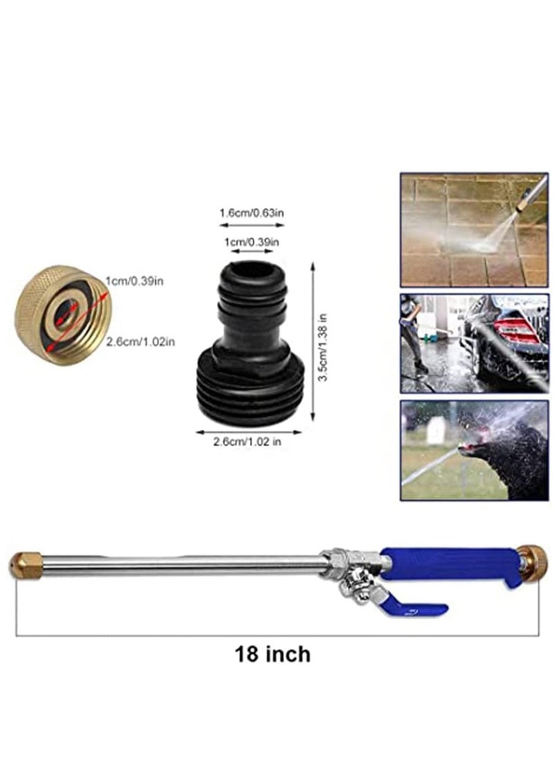 KASTWAVE - High Pressure Washer Wand Power Washer Portable Wand Power Water Spray Tool Heavy Duty Metal Sprayer Universal 2 Hose Nozzle Foam Tube Car Washing for Garden - Image 1