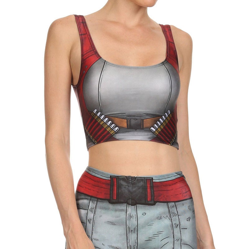 Spot Digital Printing Clothing Women'S Sports Yoga Vest Cos Clothing Printing Fitness Top Women - Image 3