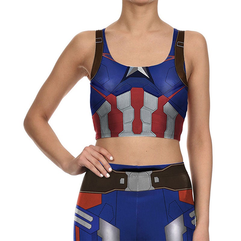 Spot Digital Printing Clothing Women'S Sports Yoga Vest Cos Clothing Printing Fitness Top Women - Image 1