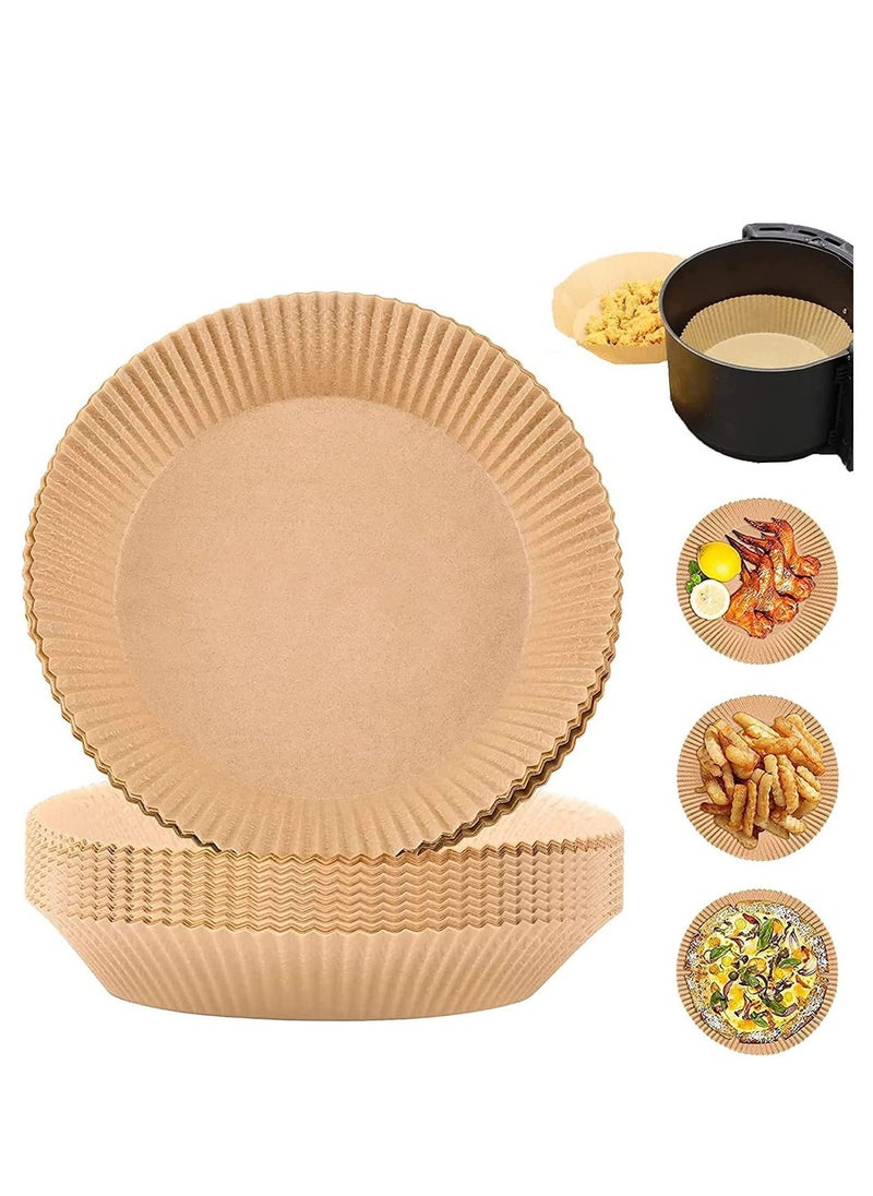 MIBRU - Air Fryer Disposable Paper Liner , Cooking Paper for Air Fryer, Non-Stick Air Fryer Liners, Baking Paper for Air Fryer Oil-proof, Food Grade Parchment for Baking Roasting Microwave (200pcs) - Image 1