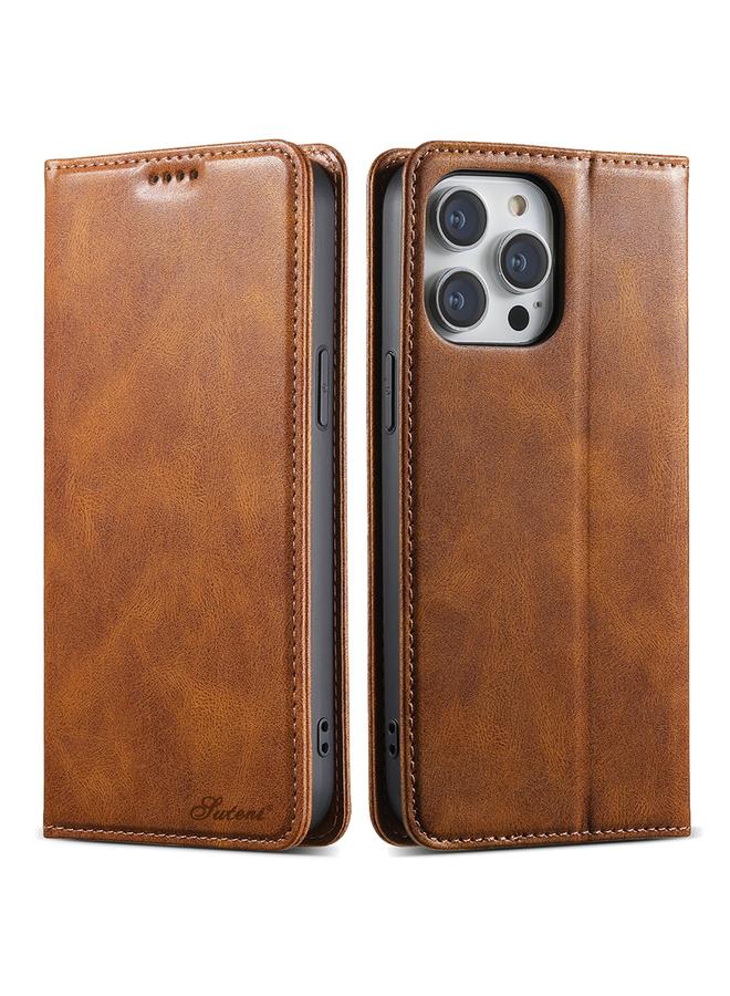 The Bros Case For iPhone 15 Pro J02 Oil Wax Wallet Leather Phone Case