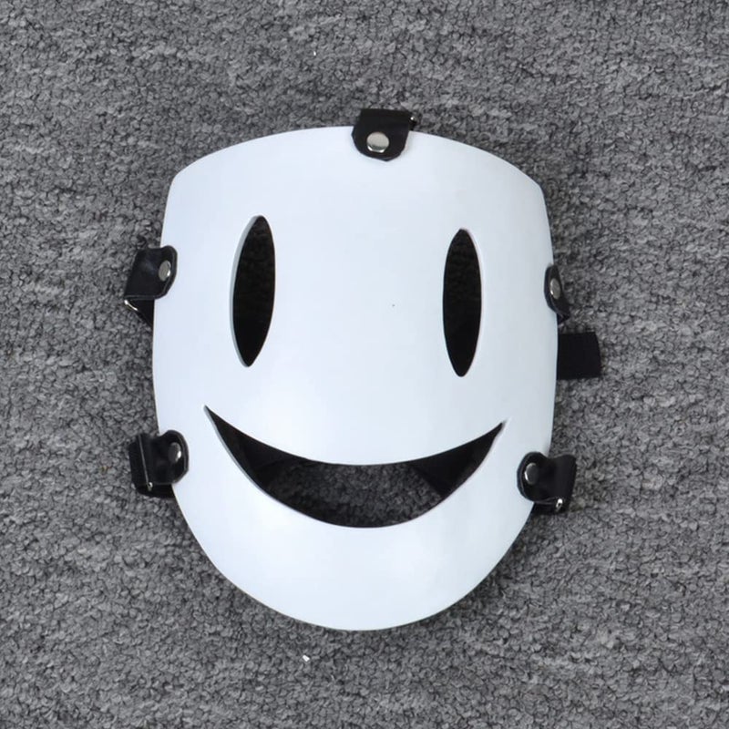 CAFELE High-Rise Invasion Mask Cosplay, Sniper Mask Tenkuu Shinpan Mask White Smile Resin Mask for Halloween Costume Cosplay Props - Image 2