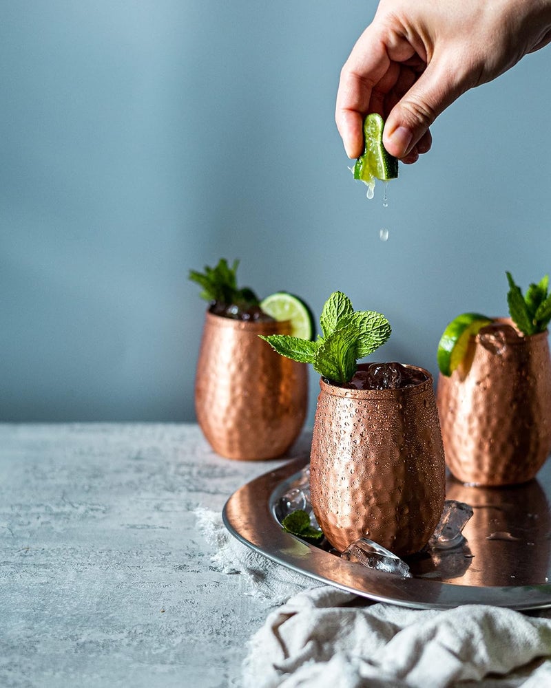 Kosdeg Copper Cups - 12 Oz set of 4 - A Unique Way To Enjoy Wine - The Perfect Pure Copper Tumbler for Water - Copper Drinking Cups Better Than Glasses or Plastic - Moscow Mule Copper Cup For Drinking - Image 3