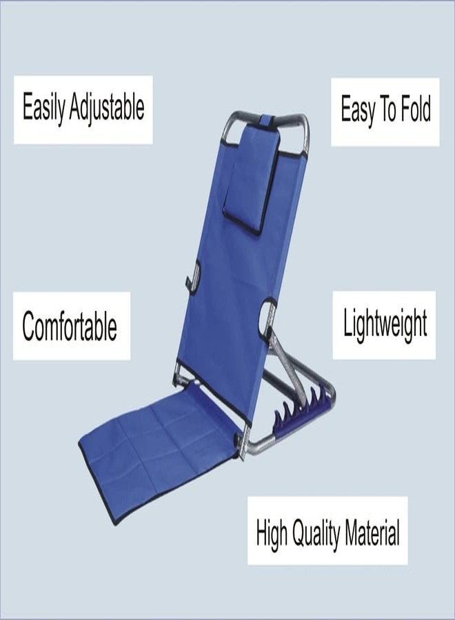 MUBBA Back Support for Patient and Elder Person Bed Support Elevated Back Rest Blue - Image 4