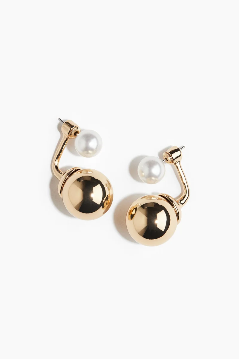 H&M Sphere-detail front and back earrings