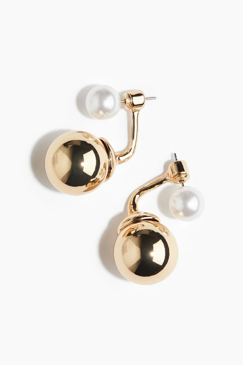 H&M Sphere-detail front and back earrings