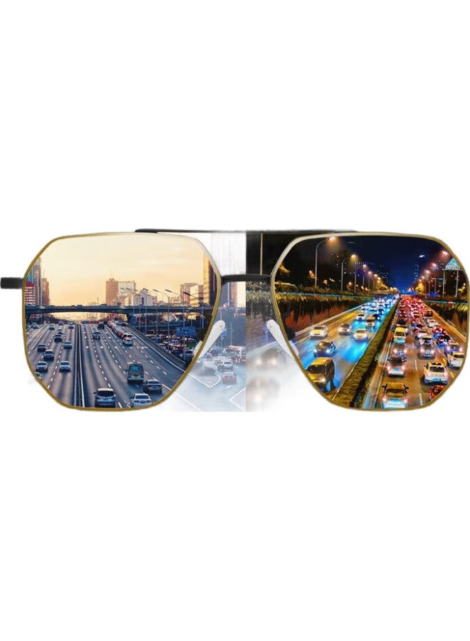 HLA (Hailanzhi Jia) Polarized Sunglasses For Day And Night Use, Photochromic Sunglasses For Men, Night Vision Glasses For Driving, Gift, Black - Image 1