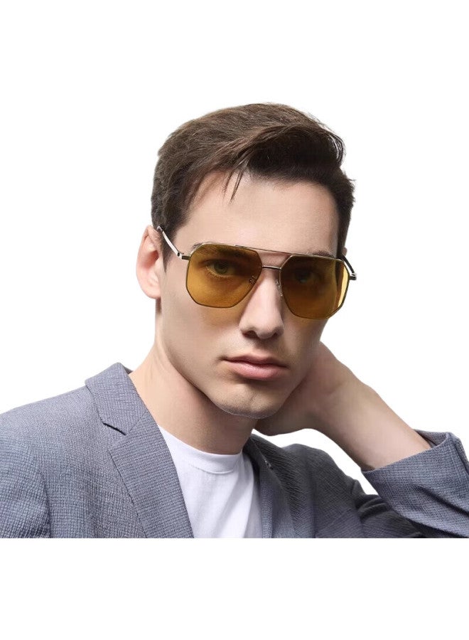 HLA (Hailanzhi Jia) Polarized Sunglasses For Day And Night Use, Photochromic Sunglasses For Men, Night Vision Glasses For Driving, Gift, Black - Image 2