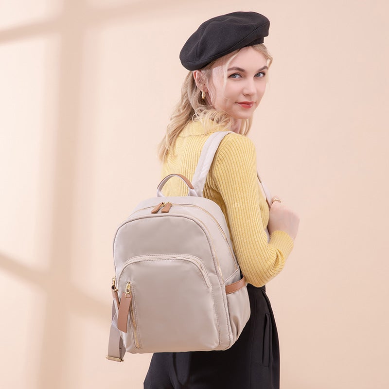 Backpack Women'S New Fashion All-Match Large Capacity Schoolbag Oxford Cloth Nylon Anti-Theft Travel Commuter Backpack - Image 4