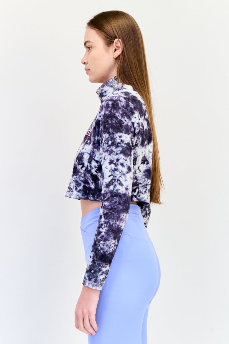 Russell Athletic Women Sportswear Fit Long Sleeves Training Crop Top, Multicolor - Image 2