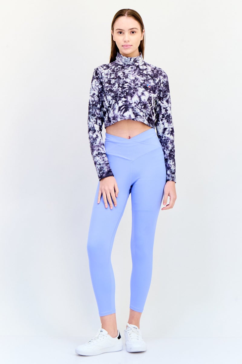 Russell Athletic Women Sportswear Fit Long Sleeves Training Crop Top, Multicolor - Image 4