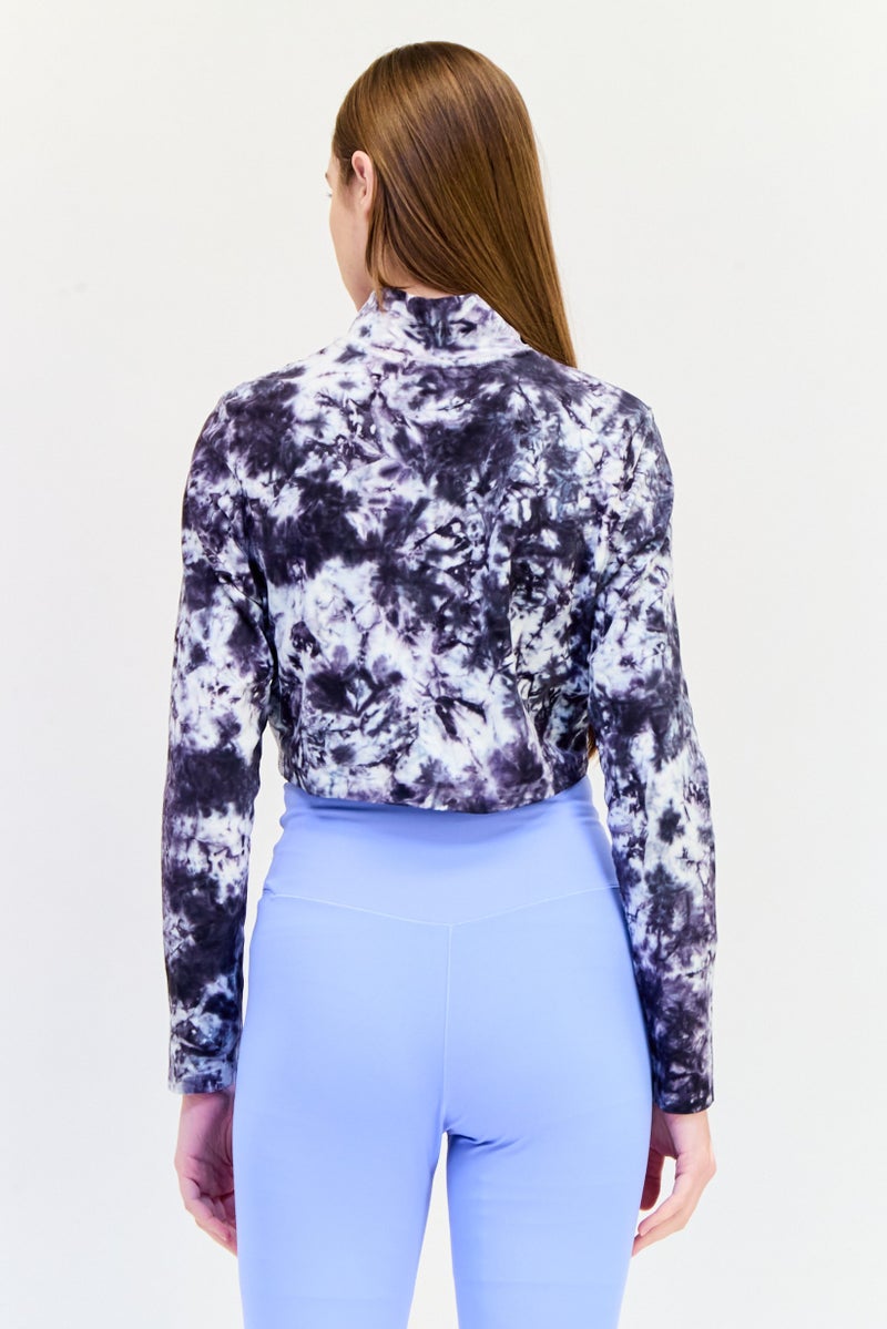 Russell Athletic Women Sportswear Fit Long Sleeves Training Crop Top, Multicolor - Image 3