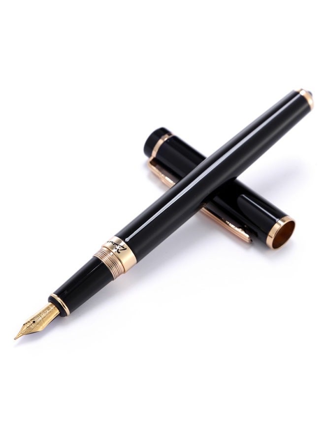 Pimio Stainless Steel Pen Signature Pen Business Office Gift Adult Student Calligraphy Pen Male Female Graduation Gift Iridium Gold Ink Pen Century Pioneer Series 908 Glossy Black - Image 4