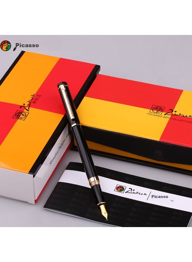 Pimio Stainless Steel Pen Signature Pen Business Office Gift Adult Student Calligraphy Pen Male Female Graduation Gift Iridium Gold Ink Pen Century Pioneer Series 908 Glossy Black - Image 2