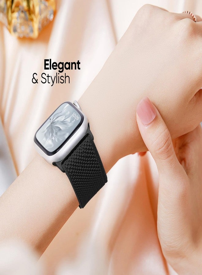 CCnutri 4 Pack Stretchy Nylon Solo Loop Bands Compatible with Apple Watch Band 38mm 40mm 41mm 42mm 44mm 45mm 46mm 49mm, Sport Elastic Wristband Women Men Strap for iWatch Series 11 10 9 8 7 6 5 4 3 SE Ultra - Image 5