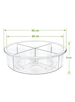 360 Degree Rotating Lazy Susan Turntable Organizer with Adjustable Dividers Transparent BPA Free Plastic Storage for Kitchen Pantry Cabinet Fridge Countertop Makeup and Spice Rack Organization - pzsku/Z00B40352644845D4FBDEZ/45/_/1668348320/6144e337-2438-462a-8c5e-a63ce1f7bca4