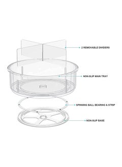 360 Degree Rotating Lazy Susan Turntable Organizer with Adjustable Dividers Transparent BPA Free Plastic Storage for Kitchen Pantry Cabinet Fridge Countertop Makeup and Spice Rack Organization - pzsku/Z00B40352644845D4FBDEZ/45/_/1668348320/a22f8e99-f02f-42d2-97e5-0960a7c32819