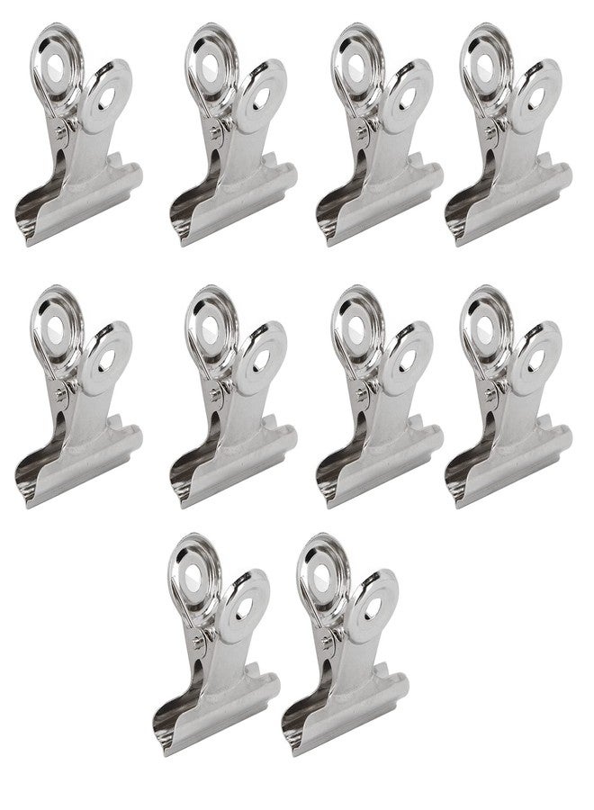 ANGGREK (10 sets of metal silver) Nail fiber extension and shaping clip fixing clip circular nail model fiber extension tool - Image 1