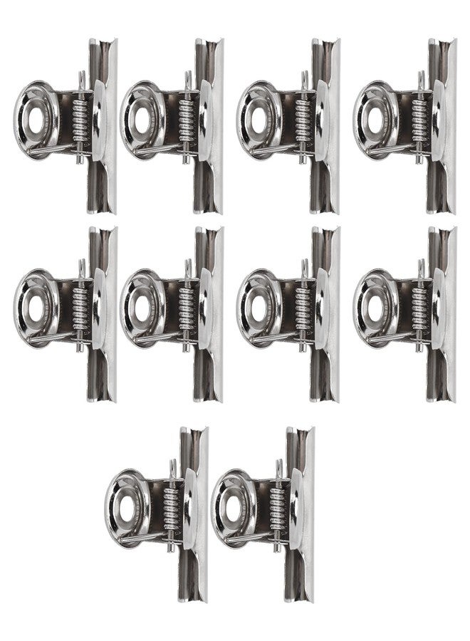 ANGGREK (10 sets of metal silver) Nail fiber extension and shaping clip fixing clip circular nail model fiber extension tool - Image 2