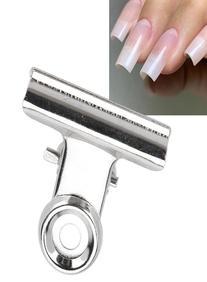 ANGGREK (10 sets of metal silver) Nail fiber extension and shaping clip fixing clip circular nail model fiber extension tool - Image 5