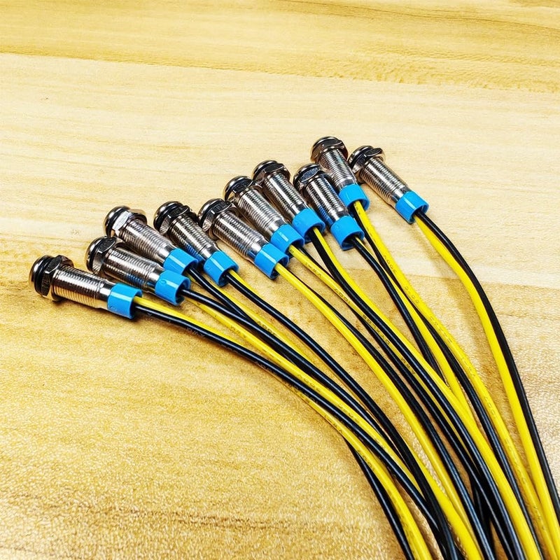 Gebildet 10pcs 6mm LED Metal Indicator Light 110V-220VAC Waterproof Signal Lamp (Yellow) - Image 3