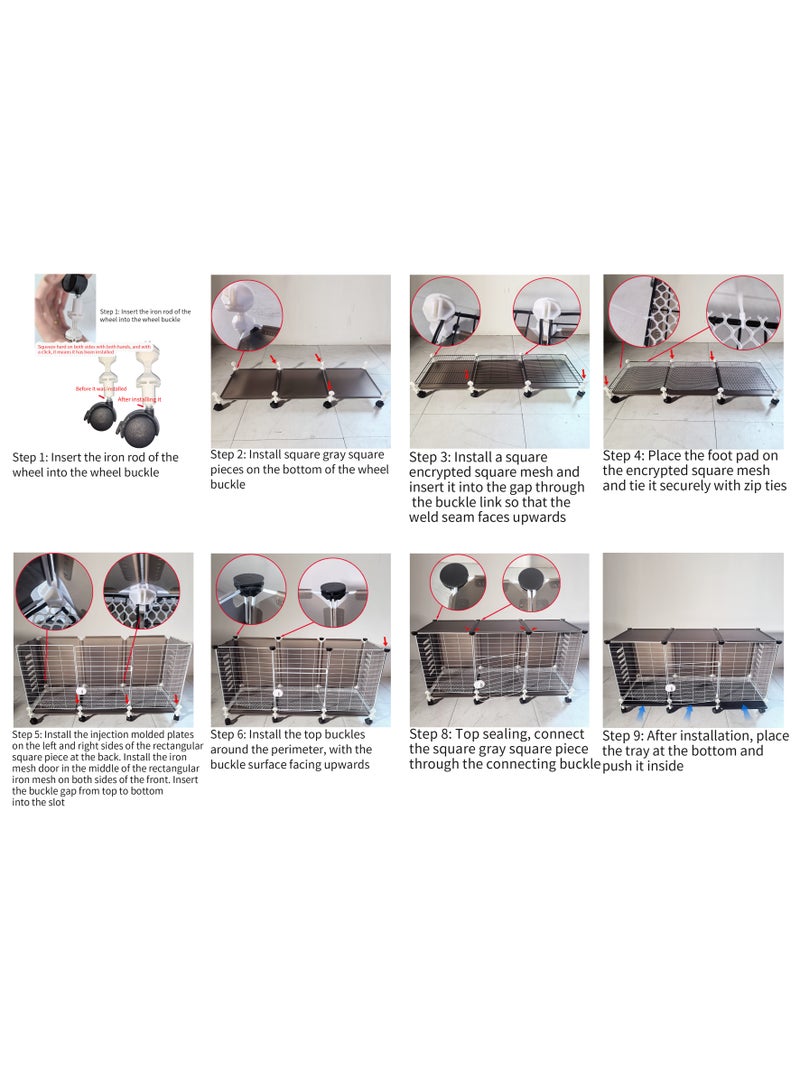 MissTiara Dog cage for small dogs  indoor dog kennel and toilet Perfect for Pet Lovers in Compact Spaces Size: 73*37*57  - Image 3