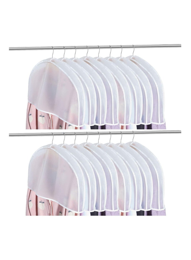 SYOSI 8 Pcs Plastic Clothing Shoulder Covers, Gusseted Clear Shoulder Covers for Hanging Clothes Shoulder Covers Plastic Shoulder Hanger Covers Clear Garment Breathable Bag for Jacket Clothing Coat Dress - Image 1