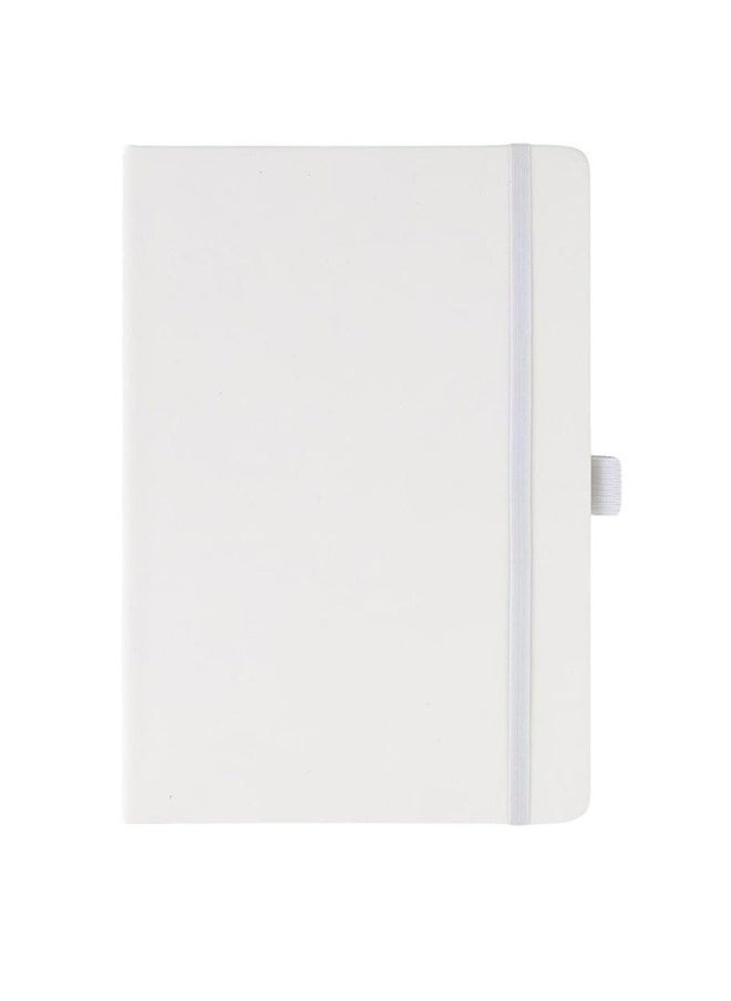 A5 PU Lined Notebook with Pen Loop & Satin  Ribbon - White - pzsku/Z00B427D982BD7FB9E5C8Z/45/_/1740842072/7cefdabe-046c-4386-b3d8-a717a2a00ab3