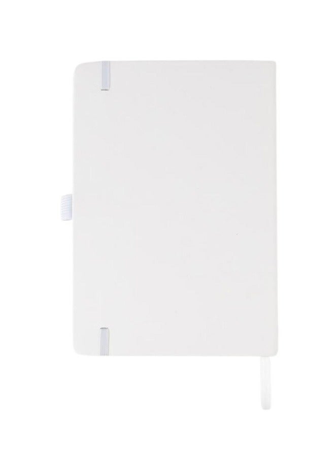 giftology A5 PU Lined Notebook with Pen Loop & Satin  Ribbon - White - Image 2