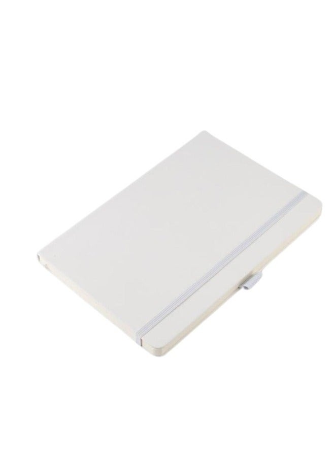 giftology A5 PU Lined Notebook with Pen Loop & Satin  Ribbon - White - Image 3