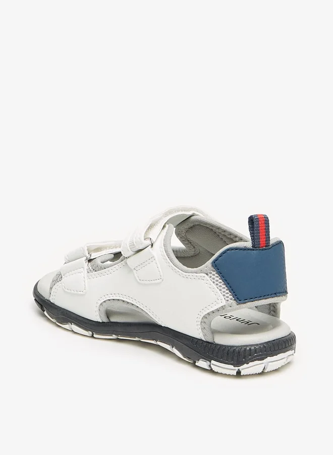 جونيورز Boys Star Applique Sandals With Hook And Loop Closure