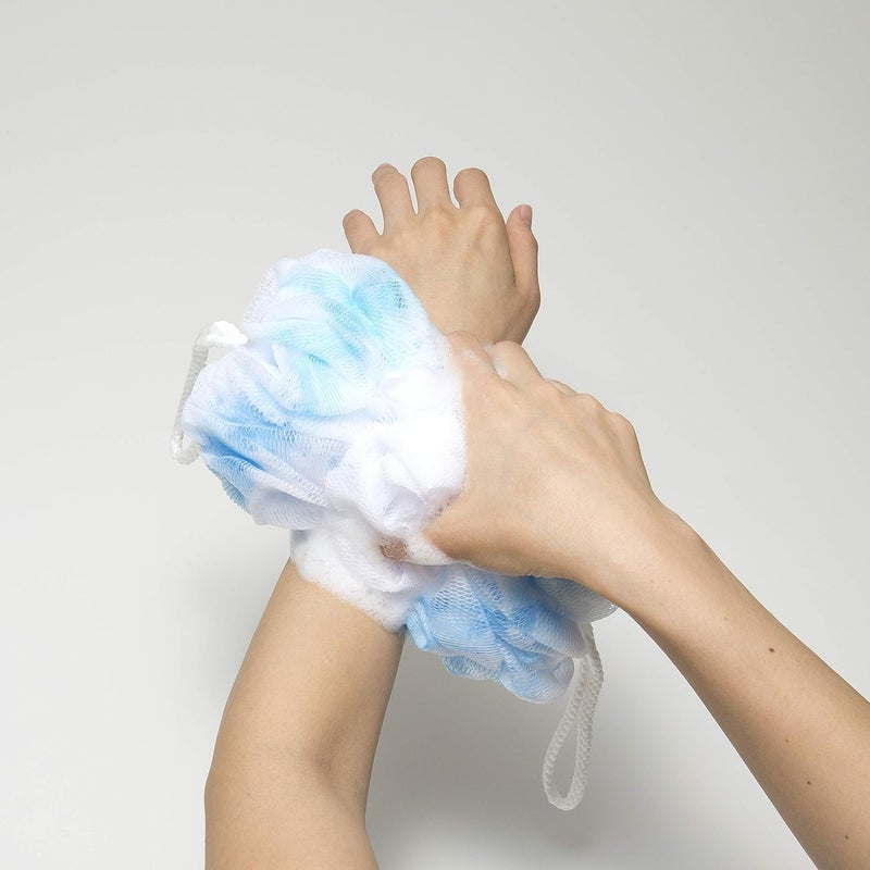 Clickswift Exfoliating Stretchable Mesh Bath Loofahs Body Back Scrubber Sponge Dense Foaming Foam And Spread Body Bath Shower Sponge for Men & Women Multicolor 5 Pcs - Image 2