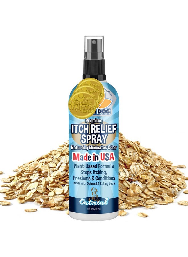 Bodhi Dog - Anti Itch Spray | Natural Soothing Relief For Dry, Itchy, Bitten Or Allergy Damaged Skin Treatment | Anti Itch Spray For Dogs & Cats | Made In Usa (Oatmeal, 8 Oz) - Image 1