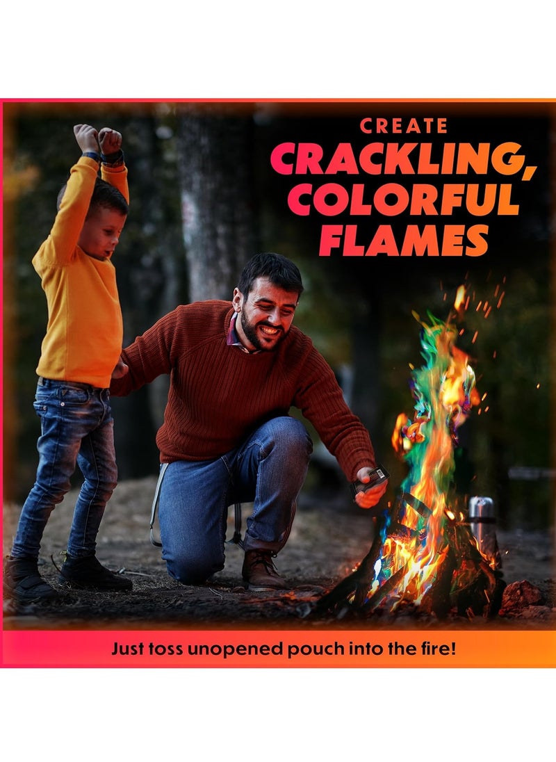 Generic - Magic Flame Fire Color Changing Pack - 12 Fire Color Packs for Fire Pits, Fireplaces, Bonfire Accessories - Camping Party Outdoor Supplies (30g per Pack) - Image 1