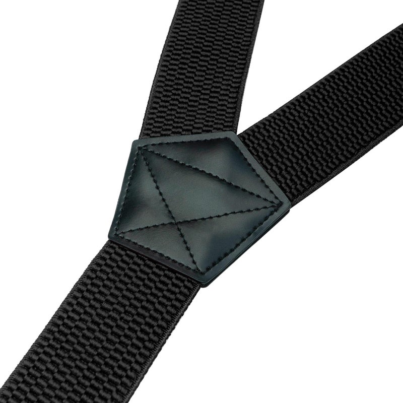 JEMYGINS 1.48" Wide Heavy Duty Black Suspender with 4 Swivel Hooks for Jeans Pants(3) - Image 3