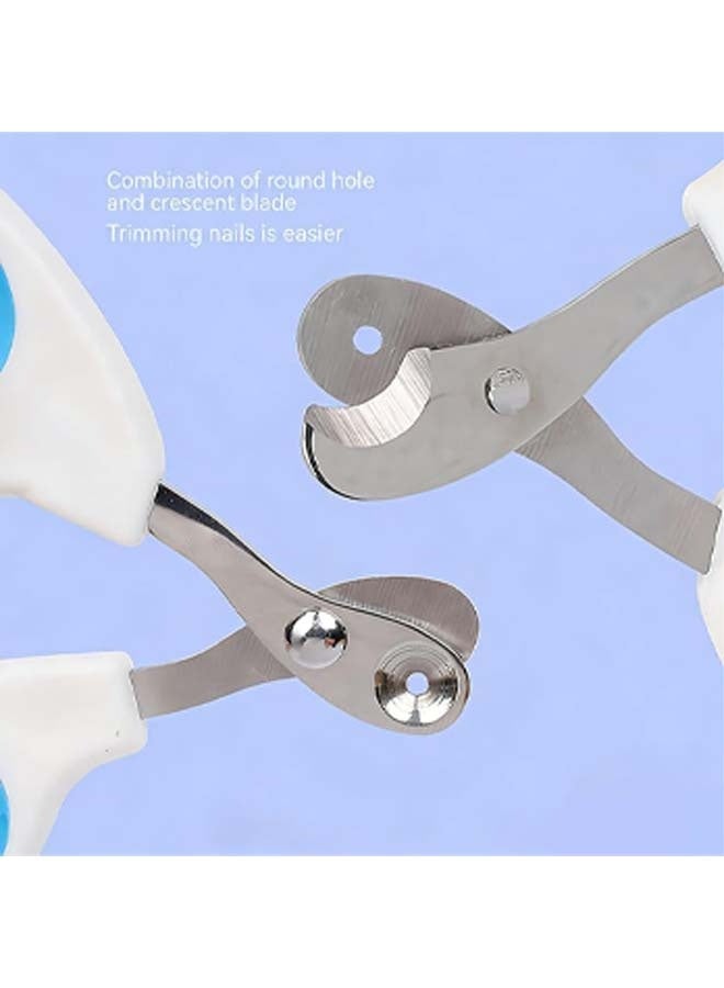 2PCS Cat Nail Clippers, Pet Nail Clippers, Cat Claw Trimmers, 2mm & 3mm Circular Cutting Holes for Small Animals Such as Birds, Bearded Dragon, Hamsters, Rabbits, Hedgehogs, Guinea Pigs (Blue) - Image 5