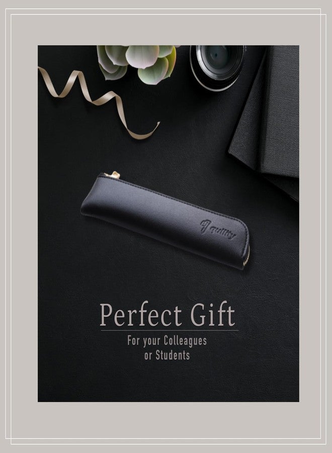 QULLITY KURU TOGA Roulette Model 0.5mm Gun-metallic body + HB/B/2B Refills, original Black slim pen case - Image 5
