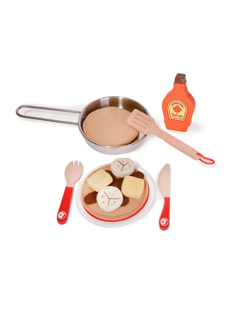 Classic World - Classic World Pancake Set - Wooden Cooking Toy for Kids, Pretend Play Food Set, Role-Playing, Stackable Pancakes, Gift for Children, Play Food Set - Image 1