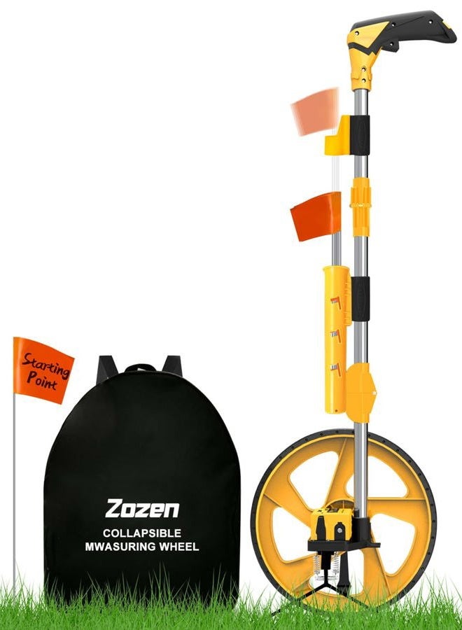 Zozen Distance Measuring Wheel in Feet and Inches, Collapsible Measure Wheel Imperial Industrial Measuring Wheel with Backpack and Tape Measure - Image 1