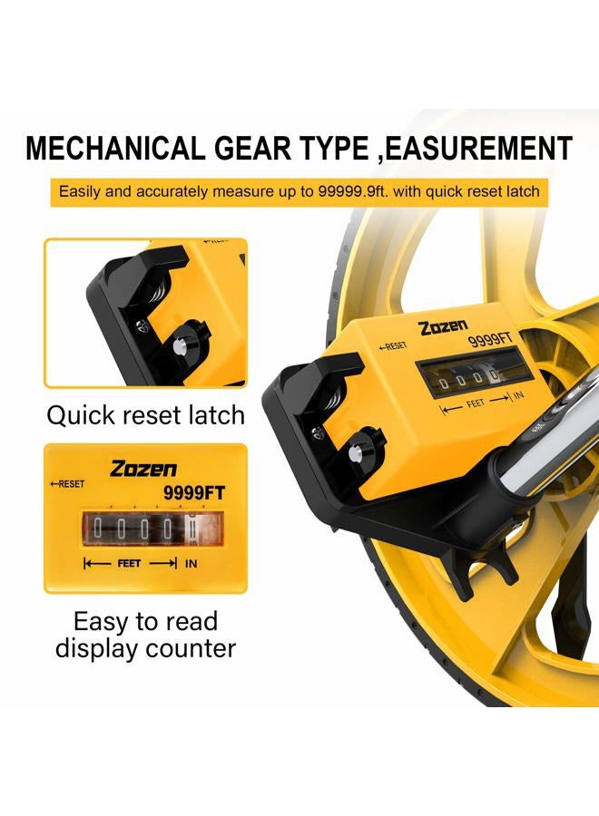 Zozen Distance Measuring Wheel in Feet and Inches, Collapsible Measure Wheel Imperial Industrial Measuring Wheel with Backpack and Tape Measure - Image 2