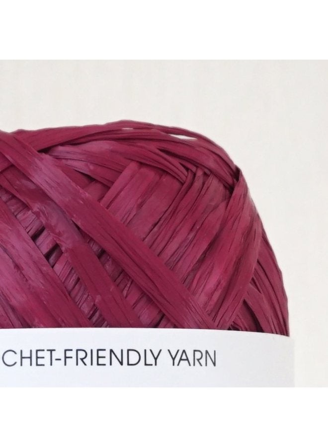Raffia Line Cotton Straw Hat Bag DIY Crochet Friendly Braided Line ECO RAFFIA-Color:Wine Red  - Image 1