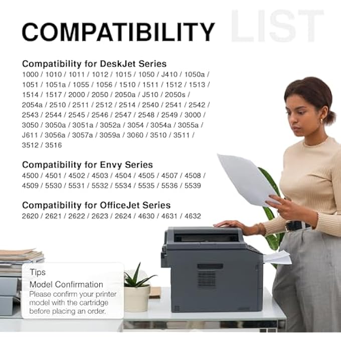 حزمة خراطيش الحبر 301، حبر 301 المعاد تصنيعه لخراطيش الحبر HP 301XL، خراطيش 301 باللونين الأسود والملون لطابعات HP DESKJET 1050 1510 2050 OFFICEJET 2620 2622. 4630 4632 ENVY 4500 5530 - Image 3