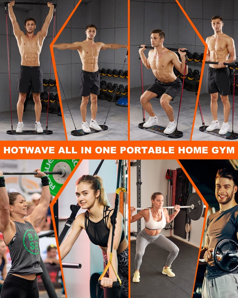 Hot Wave Hotwave 20 In 1 Push Up Board With 16 Gym Accessories.Pushups Bar With Resistance Bands Portable Home Workout Equipment Strength Training For Men And Women - Image 3